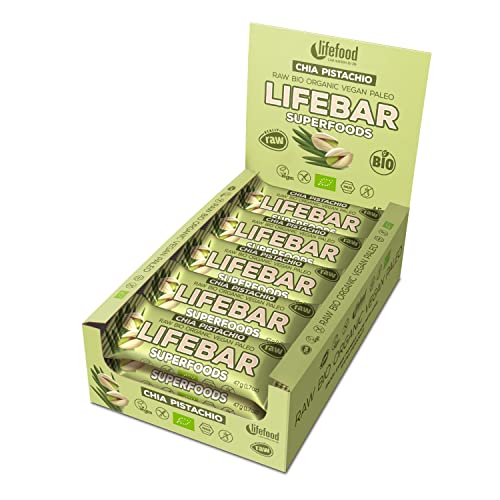 lifefood Lifebar Superfoods Chia Pistazie Roh Bio, 15er Pack (15 x 47 g)
