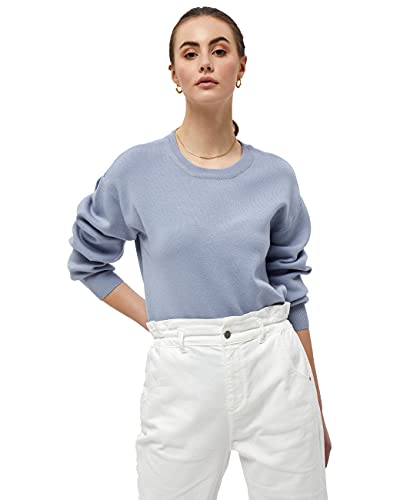 Minus Damen Lupi Knit Pullover Sweater, 501 Dusty blau, L