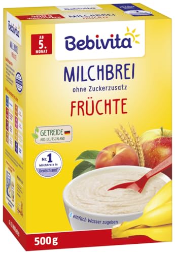 Bebivita Milchbrei Frucht, ohne Zuckerzusatz, 3er Pack (3 x 500g)