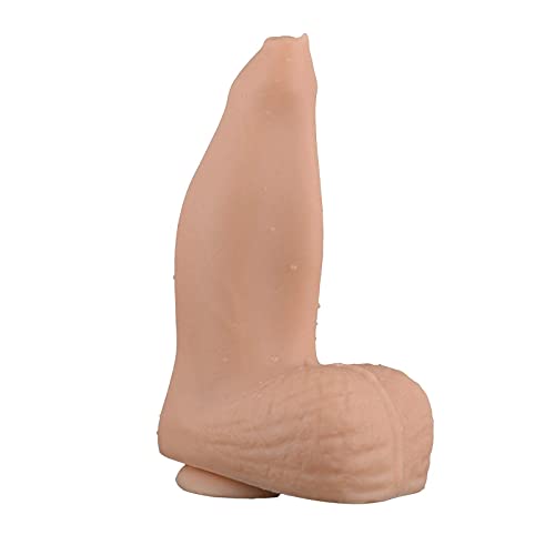 LGAFF übergroßer Vorhautdildo Realistische Riesige Anal Dildo Stecker Silikon Großen Butt Plug Vaginale Prostata Anal Masturbator Erotische Erwachsene homosexuell Sex Spielzeug (Fleischfarben) (XXL)