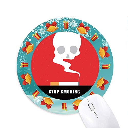 Logo Rauchen Ursache Todesfälle Mousepad Rund Gummi Maus Pad Weihnachtsgeschenk