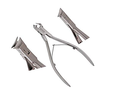 Nagelzange - Fußnagelzange für starke Nägel- Kopfschneider- Mini Kopfschneider- Nagelschneider extra feine Schneide- ideal für eingewachsene Nägel- VOLLKOPF- 12,5 cm- ohne Sperre- Edelstahl