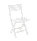 Klappstuhl für den Außenbereich, Made in Italy, 44 x 41 x 78 cm, Farbe Weiß