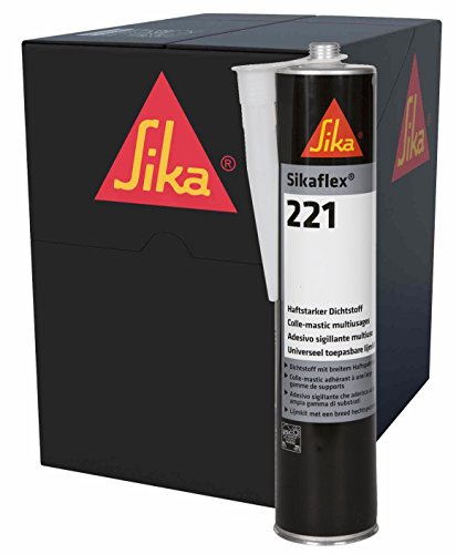 12x Sikaflex -221 Dichtstoff Karosseriedichtmasse Spoilerkleber Stahlgrau