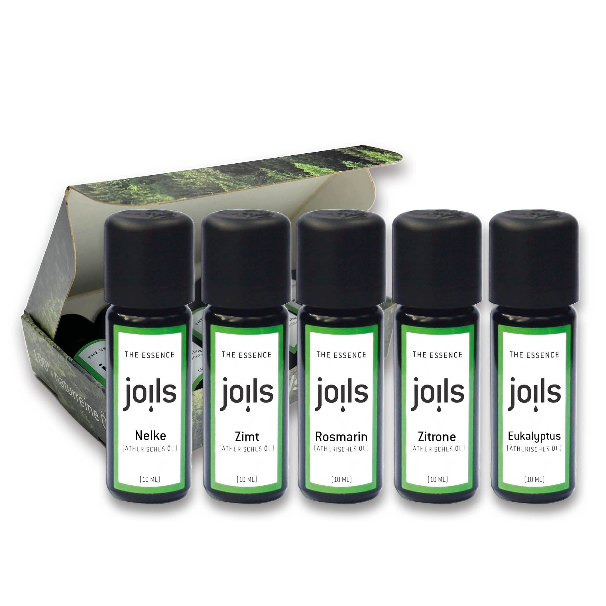 JOILS 4-Diebe-Öl-Set 5x10ml ⎜ 100% naturreines ätherisches Öl – ätherisch, biologisch, naturrein