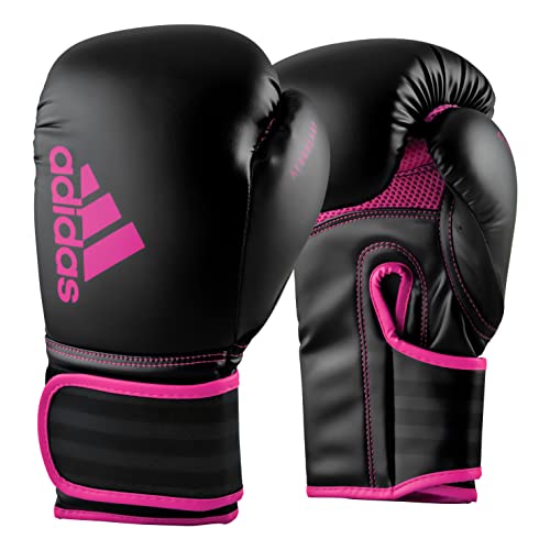 adidas Boxhandschuhe - Hybrid 80, schwarz/pink, 6 oz
