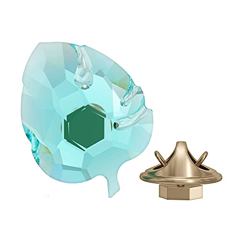 Swarovski Dekoobjekt Jungle Beats Blatt Magnet, blau, klein, 5572155, Swarovski Kristall