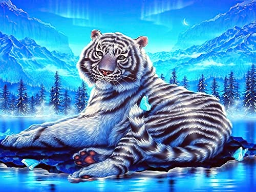 Puzzle 1000 Teile für Erwachsene Mini Puzzles Blauer Tiger Teenager Kinder Familie Herausfordernde Spiele Unterhaltung Spielzeug Geschenke 75 * 50 cm