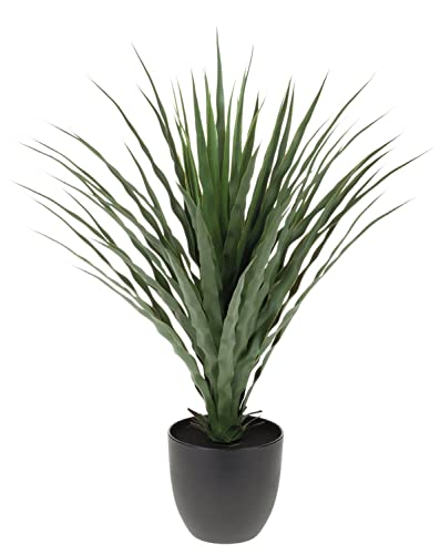 artplants.de Kunstpflanze Aloe Vera TAXCO im Dekotopf, grün, 75cm - Kunststoff Sukkulente