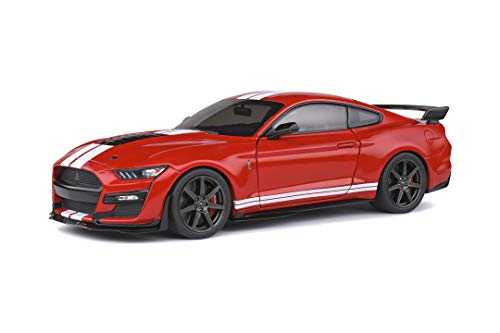 Solido 421186000 Ford Mustang Shelby GT500, Baujahr 2020, Modellauto, Maßstab 1:18, rot