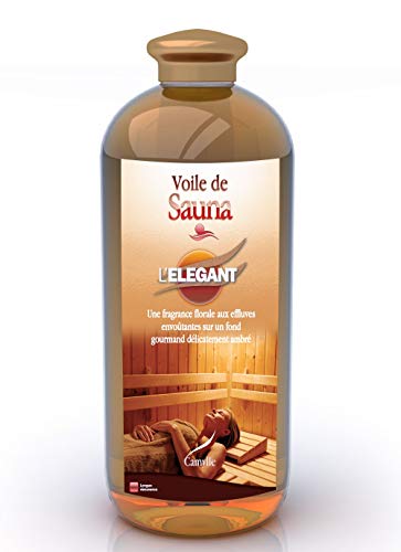 Camylle - Voile de Sauna L'Elégant - Ausgezeichneten Sauna-Aufguss aus Hochwertigen und Naturreinen Ätherischen Ölen - Blumig mit ein subtiler Duft von verführerischem Aroma und mit diskret sinnlichem Ambergrund - 1000ml