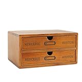 Verve Jelly Schubladen Organizer, Holz Schubladenbox Household 2-Schubladen Storage Chest Box Aufbewahrungsboxen aufbewahrungsbox