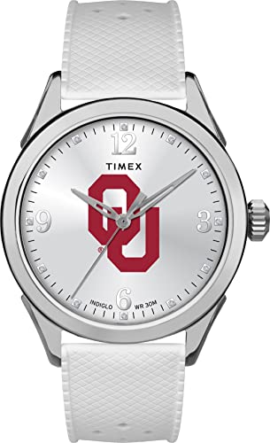 Timex Women's Collegiate Athena 40mm Watch Oklahoma Sooners with Light Blue Silicone Strap