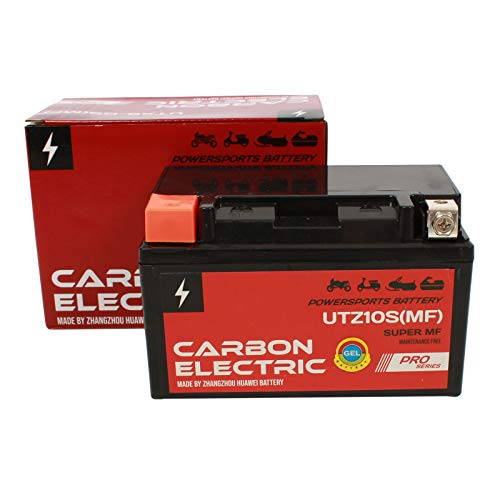 Carbon Electric YTZ10S MF Gel Batterie 12 V 10 Ah UTZ10S MF Wartungsfrei Versiegelt Motorrad Roller Motorradbatterie Rollerbatterie
