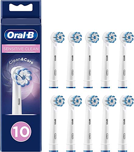Braun Oral-B 4210201325840 Sensitive Clean Aufsteckbürsten mit Ultra-dünner Borsten-Technologie für Unsere Sanfteste Reinigung, 10 Stück