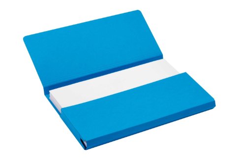 Jalema Secolor Foolscap Pocket File - Blue (Pack of 10)