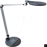 SKT LTL00620 - LED-Schreibtischlampe, 6,6 W, mit Induktionslader, silber