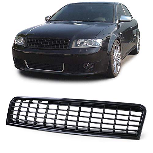 Sport Grill Kühlergrill ohne Emblem Schwarz für Audi A4 B6 8E 00-04