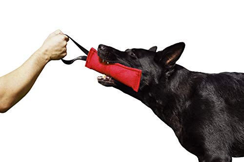 Dingo Gear Baumwolle-Nylon Beißwurst für Hundetraining K9 IGP IPO Obiedence Schutzhund Hundesport, mit Einem Griff 7 x 20 cm Rot S00070