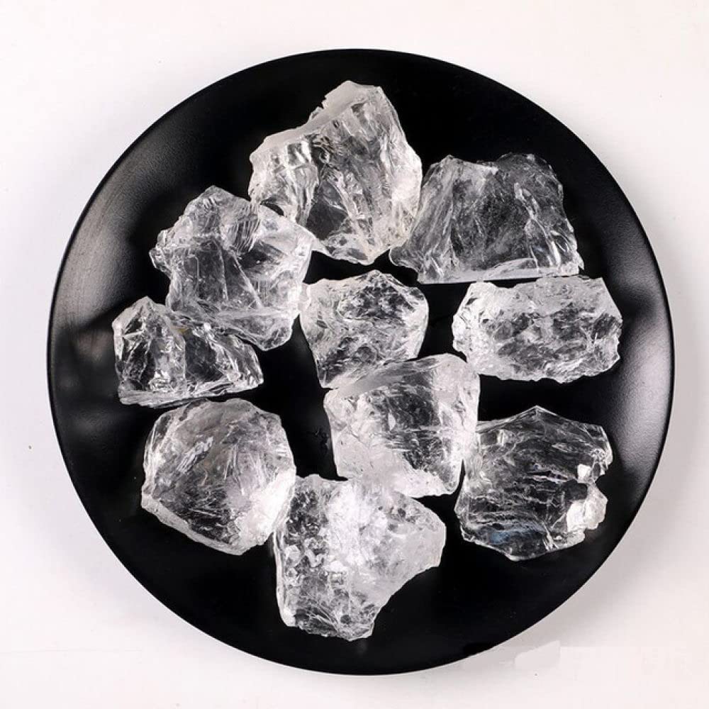LIJUCAI Natürlicher weißer Kristallstein, Mineralprobensammlung, Heimdekoration, Aquariensteine, weiße Kristalle, 190,200 g (1 Packung)