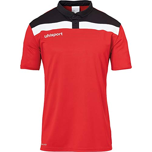 uhlsport Herren Offense 23 Polo Shirt Poloshirt, rot/Schwarz/Weiß, XL