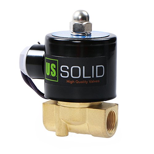 U.S. Solid 3/8" G 12 V DC Messing Magnetventil Direktgesteuert für Wasser Luft Gas Öl NC Brass Solenoid Valve