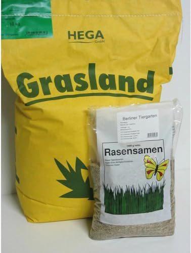 HEGA Grasland Rasensamen Berliner Tiergarten Rasen Samen Grassamen (30 kg (3 x 10 kg))
