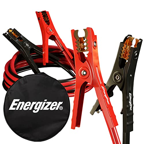Energizer-Überbrückungskabel für Autobatterien, robuste Kfz-Starthilfekabel für Starthilfe bei leeren oder schwachen Batterien, inklusive Tragetasche (20 Fuß (4 Gauge))
