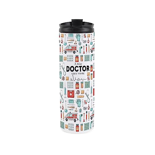 Doctor Travel Mug – Neuheit Handwerk Geschenk Wiederverwendbare Edelstahl Vakuumversiegelte doppelwandige Heiß-/Kaltgetränke Reise Flasche 500ml (16 fl oz)