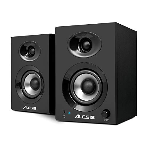Alesis Elevate 3 MKII - Aktive Desktop-Studiolautsprecher für Heimstudios/Video-Bearbeitung/Gaming und Mobilgeräte