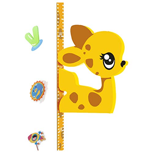 HuaHong Messlatte Kind, 3D Magnetisch Tier Höhe Wachstum Diagramm, Wandtattoo Messlatte Lineal Baby Messtabelle für Kinder Kinderzimmer Deko (Color : Deer)