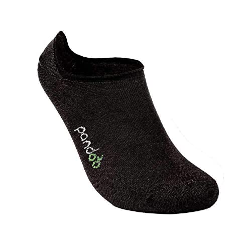 pandoo 6er Packung Füßlinge Unisex Socken - Perfekt für Sport & Freizeit - Atmungsaktiv, Anti-Schweiß, Komfortbund ohne Gummi, Geruchshemmend (Schwarz, 35-38)