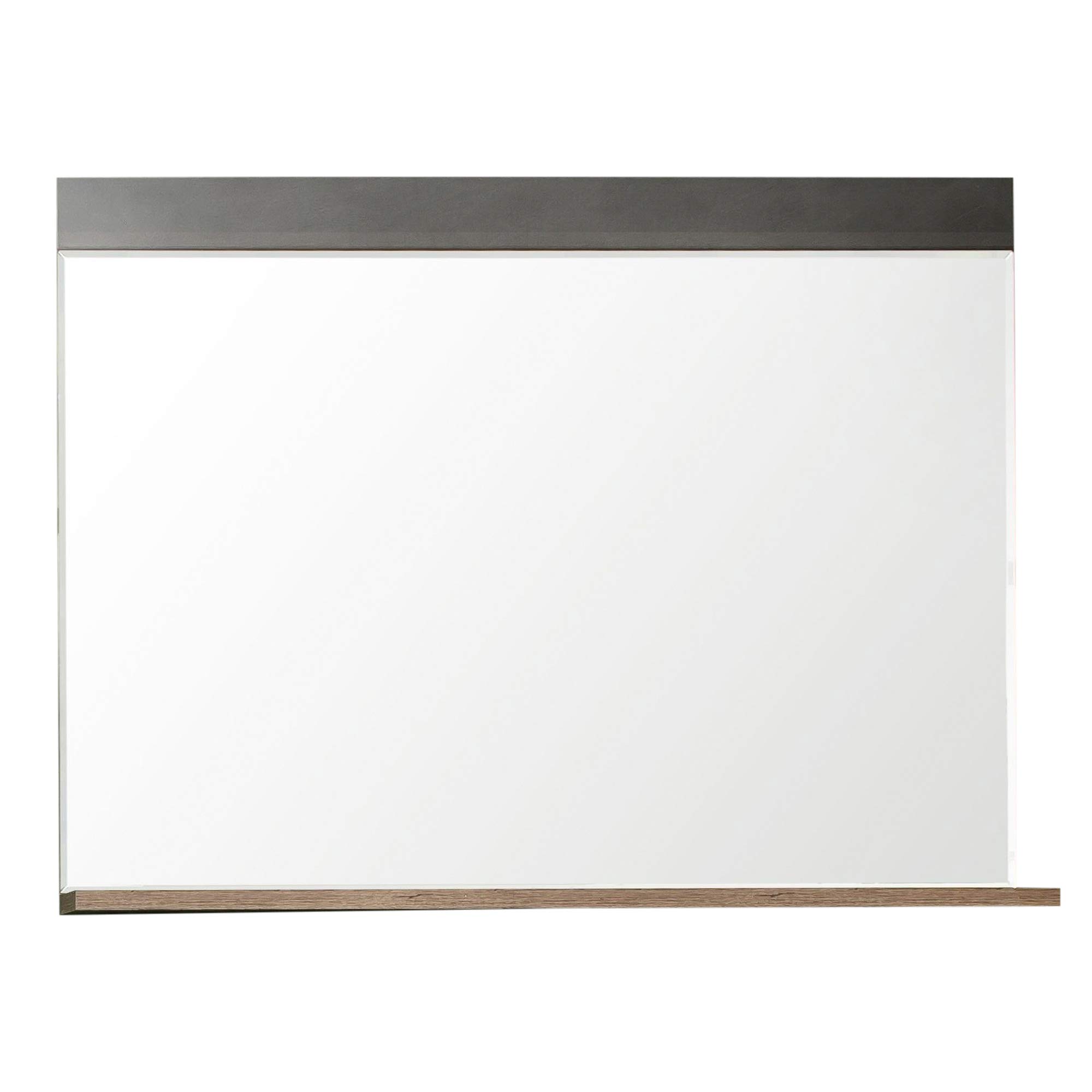 trendteam smart living - Wandspiegel Spiegel - Garderobe - Indy - Aufbaumaß (BxHxT) 90 x 69 x 16 cm - Farbe Graphit Grau Matera mit Old Wood - 187945123