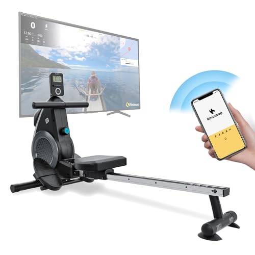 Bluefin Fitness Blade FIT Rudergerät | Kinomap-kompatibel | Heimgym-Rudergeräte | Zusammenklappbar | Digitale LCD-Konsole | Smartphone-App | Zusammenklappbares Heimgym-Rudergerät