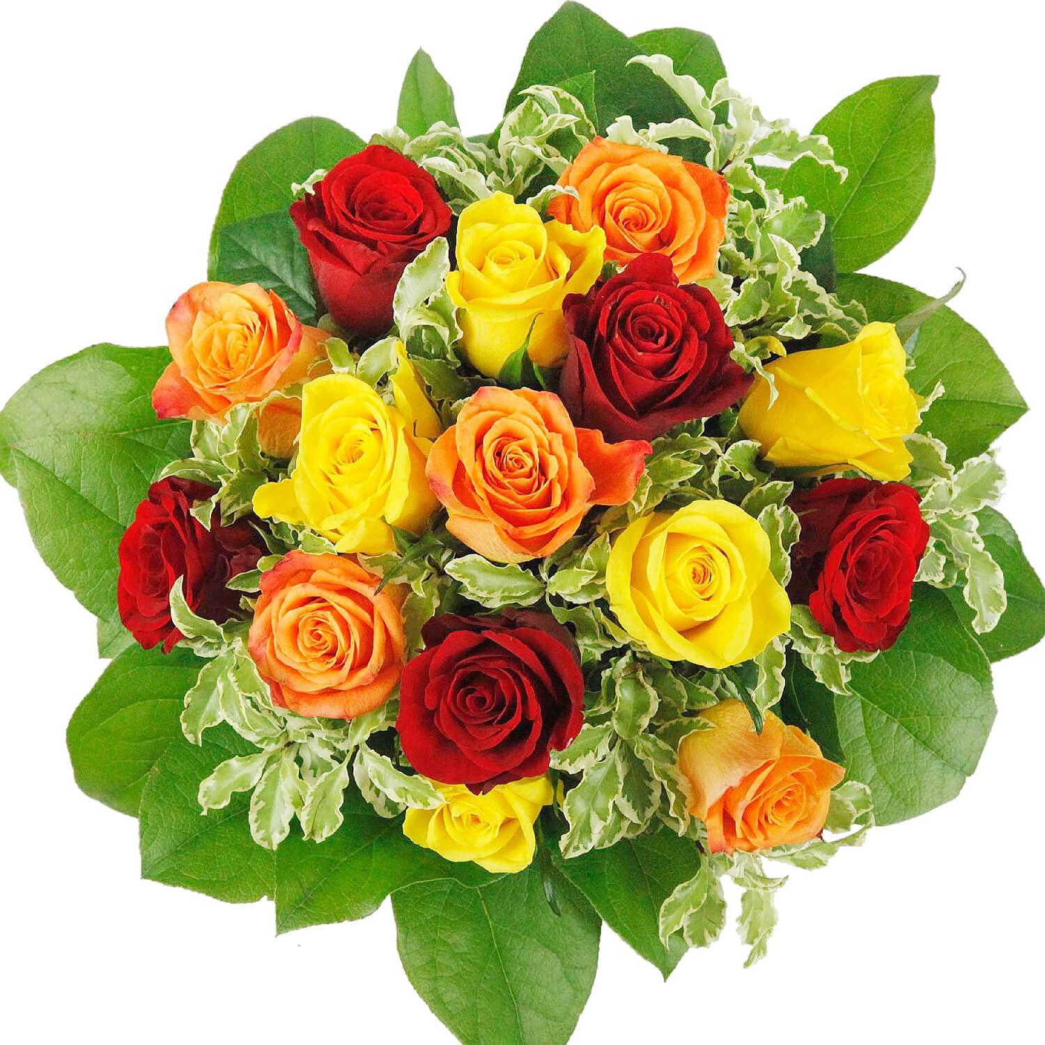 Danke Blumenstrauß - Vielen Dank - 15 frische Rosen # Inklusive gratis Grußkarte # Blumen