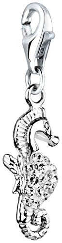 Nenalina Charm-Einhänger Seepferdchen Swarovski Kristalle Meer 925 Silber
