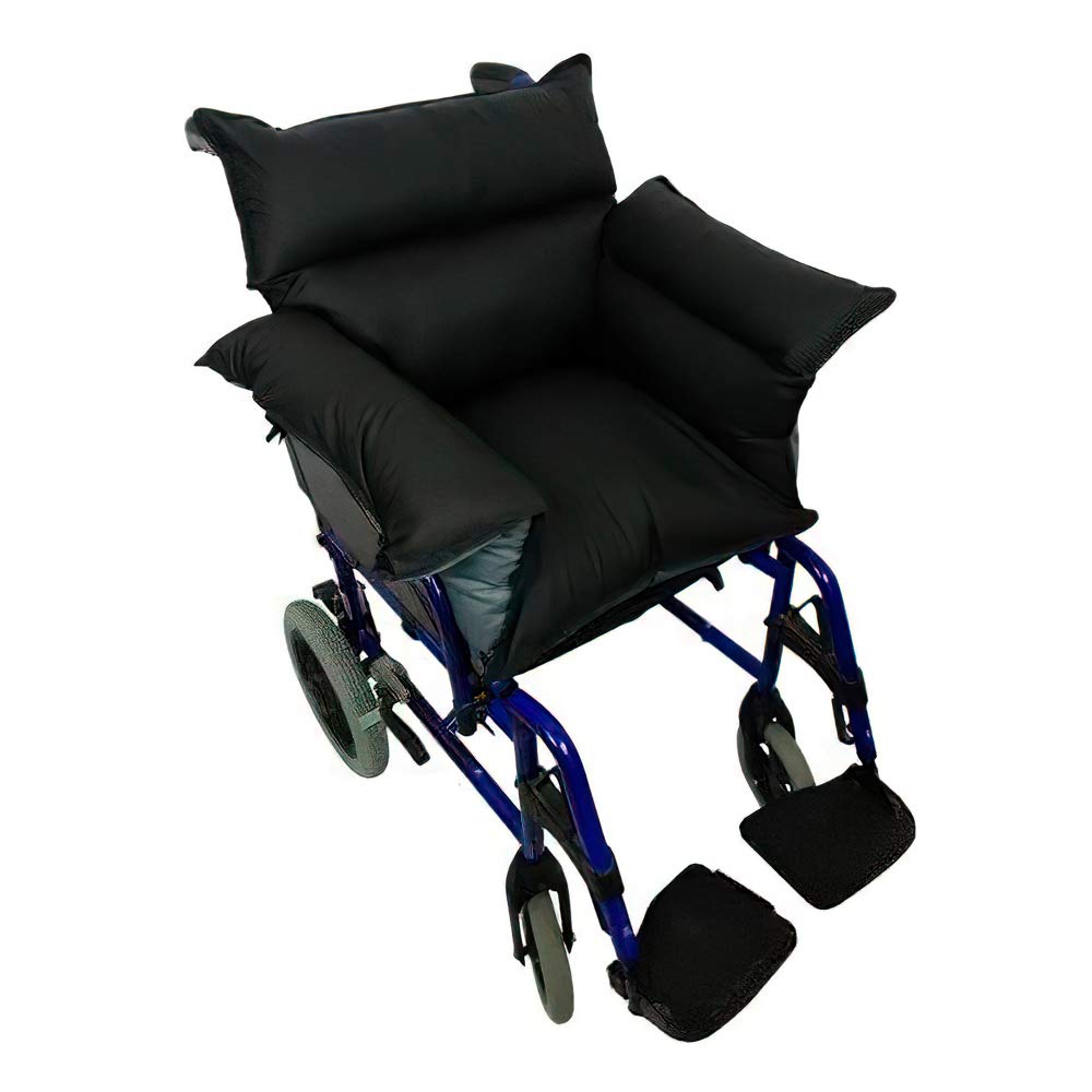Queraltó - Saniluxe T/L gepolsterte Rollstuhlabdeckung | wendbarer Rollstuhlbezug | Faserfüllung | wasserdicht, atmungsaktiv und schwer entflammbar