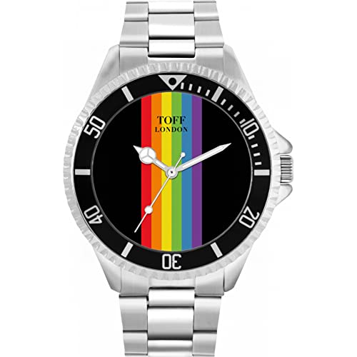 Toff London Pride Linear Schwarze Uhr