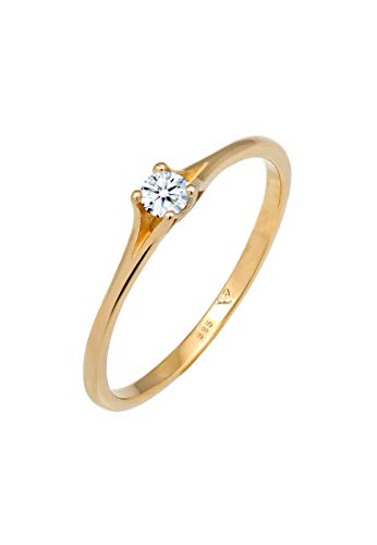 Diamore Diamantring Verlobung Vintage Diamant (006 ct) 585 Gelbgold