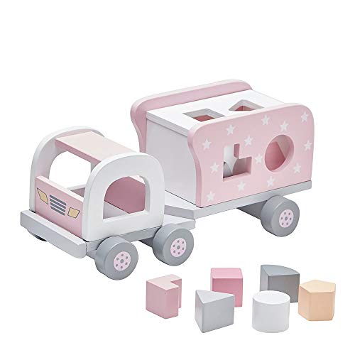 Kids Concept RompecabezasPuzzles einsteckbar und Puzzles Kids ConceptBlock sorter Truck Pink, mehrfarbig (1)