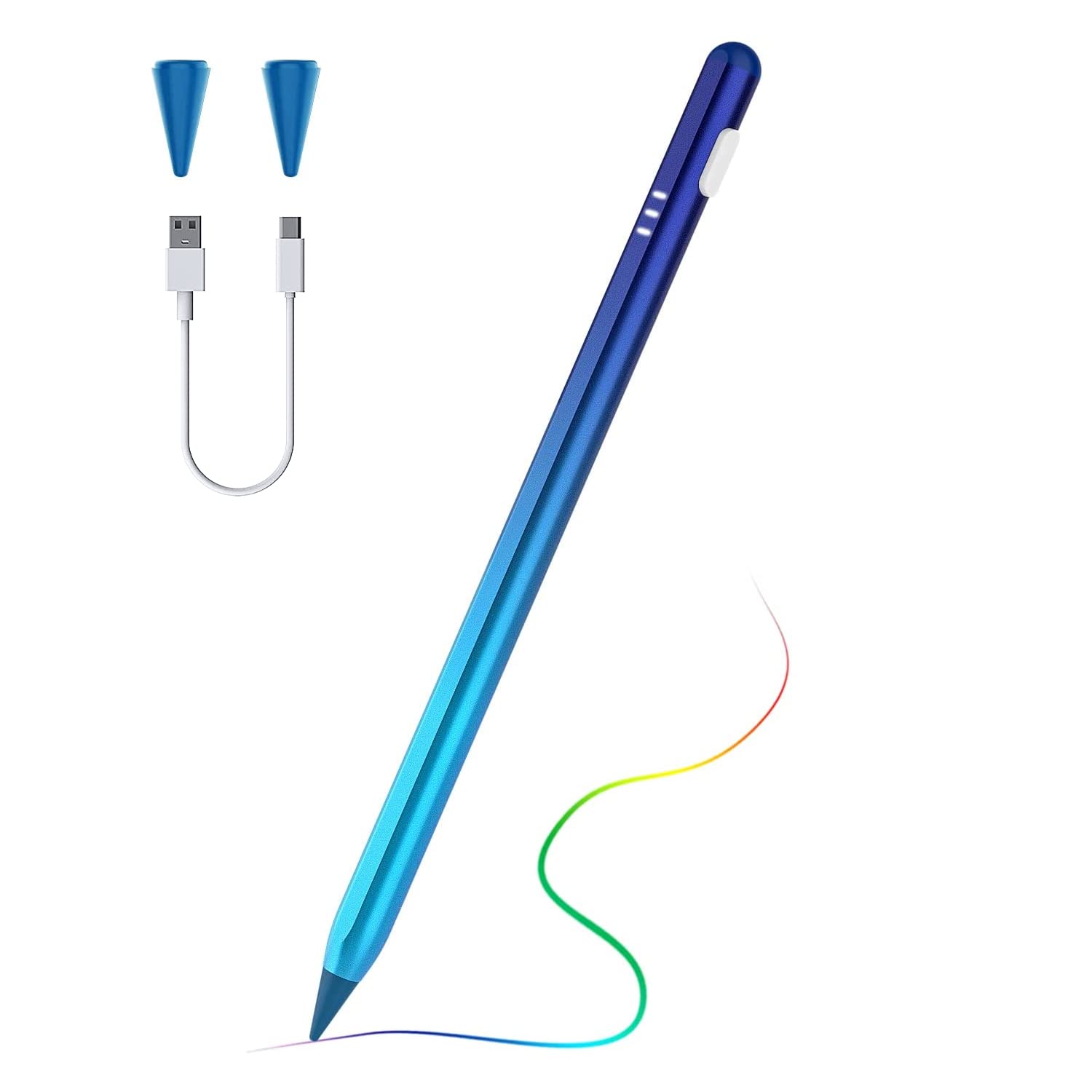 TiMOVO Stylus Stift, Eingabestift Kompatibel mit iPad 10./9./8./7./6. Generation, iPad Pro 11/12,9 2022, iPad Air 5/4/3, Mini 6/5, Neigungs- /Magnetisches Design, Farbverlauf Blau