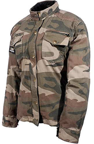Bores Military Jack Camo Motorrad Hemd (Camouflage,M)