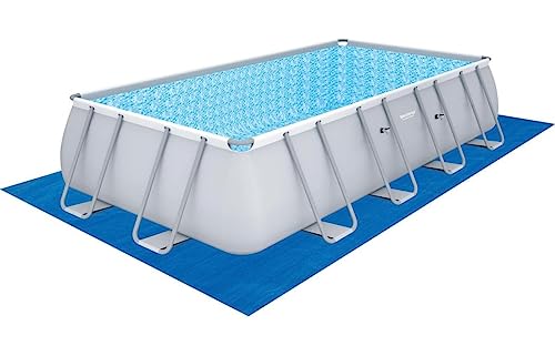 Bestway Power Steel Frame Pool Komplett-Set mit Sandfilteranlage 549 x 274 x 122 cm, grau, eckig