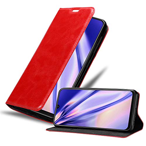 Cadorabo Hülle kompatibel mit Samsung Galaxy M21 / M30s aus Premium Kunst Leder Flip Klappbare Stoßfeste Magnetische [Standfunktion] [Kartenfächern] Cover Hülle für Galaxy M21 / M30s Tasche in Rot