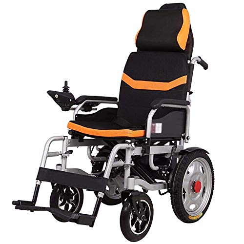 GAXQFEI Faltbare Rollstuhl mit Anti-Rutsch-Armlehne, höhenverstellbare Fußstützen, Heller Stahl 13 kg, Reise Rollstuhl, Sitzbreite 45 cm,