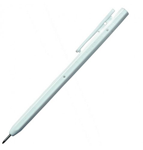 Maya Professionelles Werkzeug eco2100 A ECO Stift mit Clip Detectable Pro von Metallen und X-Ray, 50 Stück, Korpus weiß, tinte blau
