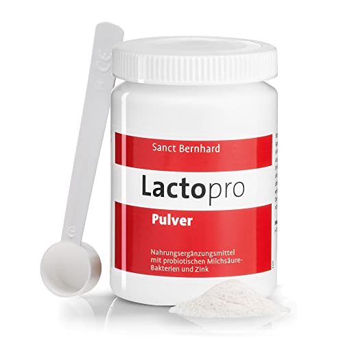 Sanct Bernhard Lactopro Pulver mit sechs verschiedenen probiotischen Bakterien-Kulturen und Zink 60 g
