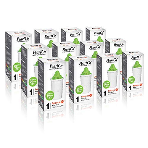 PearlCo - Alkaline classic Pack 12 Filterkartuschen für basisches Wasser - passend zu Brita classic