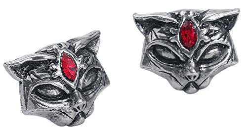 Alchemy Gothic Sacred Cat Studs Ohrstecker-Set silberfarben