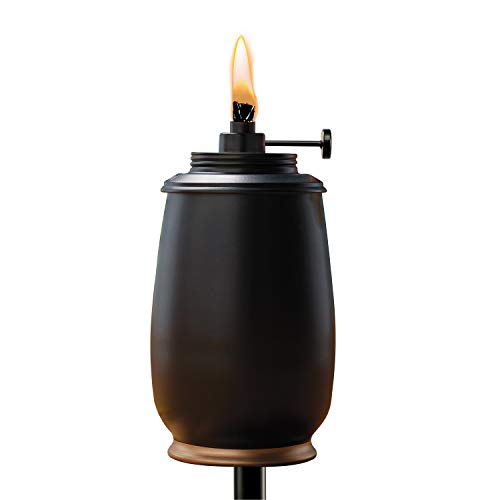 Tiki Brand 1118021 Taschenlampe mit Flamme aus Metall, 165 cm, Schwarz